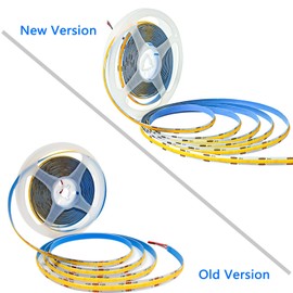 Tesfish LED Strip Light, COB LED Strip DC 12 V 5 m 320 LEDs/M Total 1600 LEDs Natural White 4000 K Neon Light Flexible Super Bright LED Light Strips Strip for Party, Counter, Shelf, Home Decor