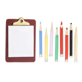Odoria 1/12 Scale Miniature Colored Pencils and Clipboard Dollhouse Accessories