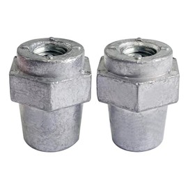 Ampper 3/8"-16 Thread Female Lead Battery Terminal Post Adapter Battery Terminal Charging Posts for 3/8" Stud Extension, Pack of 2