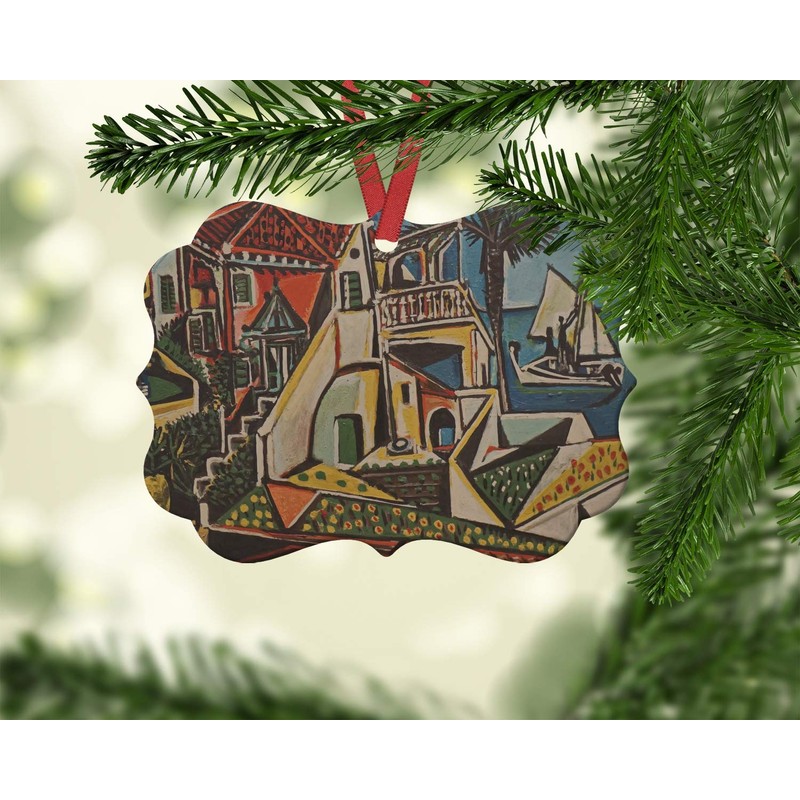 RNK Shops Mediterranean Landscape by Pablo Picasso Metal Frame Ornament