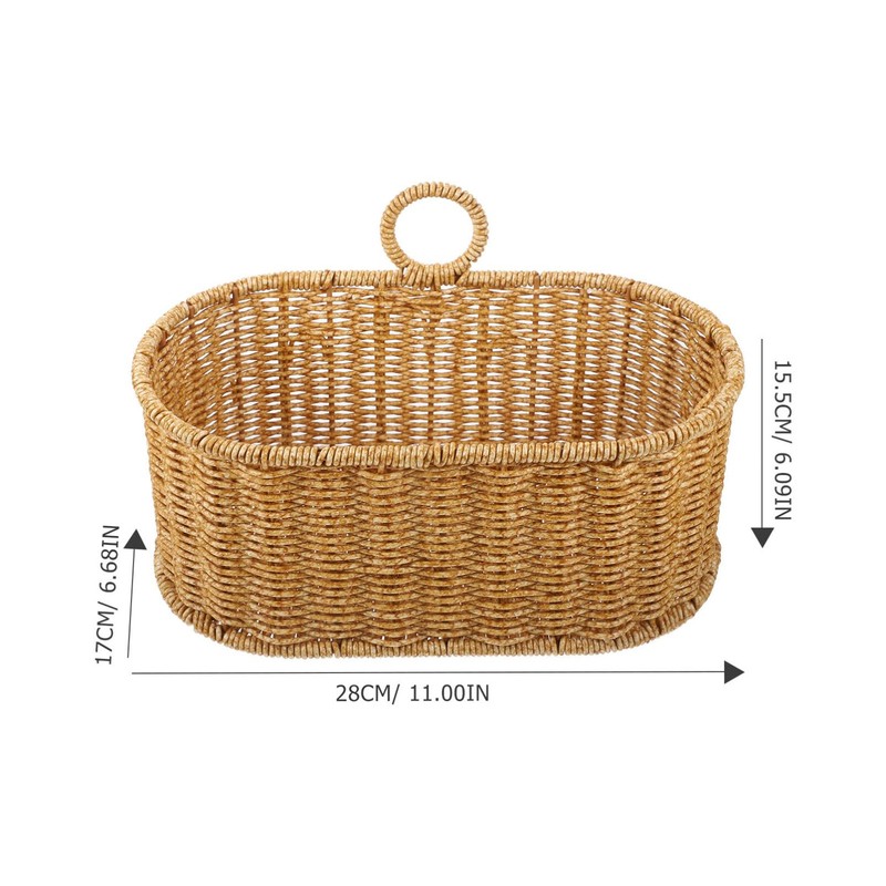 Kichvoe Woven Wicker Baskets Plastic Wall Hanging Basket With Small