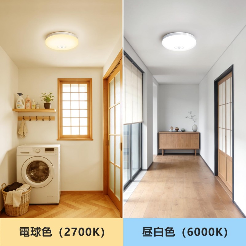 ICHIYO E26 Base Motion Sensor LED Ceiling Light, Sensor Light,