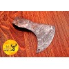 M DAMASCUS CUSTOM HANDMADE FORGED DAMASCUS STEEL AXE HEAD VIKING