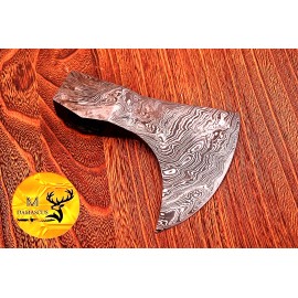 M DAMASCUS CUSTOM HANDMADE FORGED DAMASCUS STEEL AXE HEAD VIKING HATCHET TOMAHAWK 932