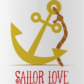 CafePress Sailor Love Water Bottle 1.0L (34 oz) Stainless Steel Water Bottle