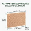 32 Pack Natural Scouring Pads, Coconut Husk Non Scratch Dish