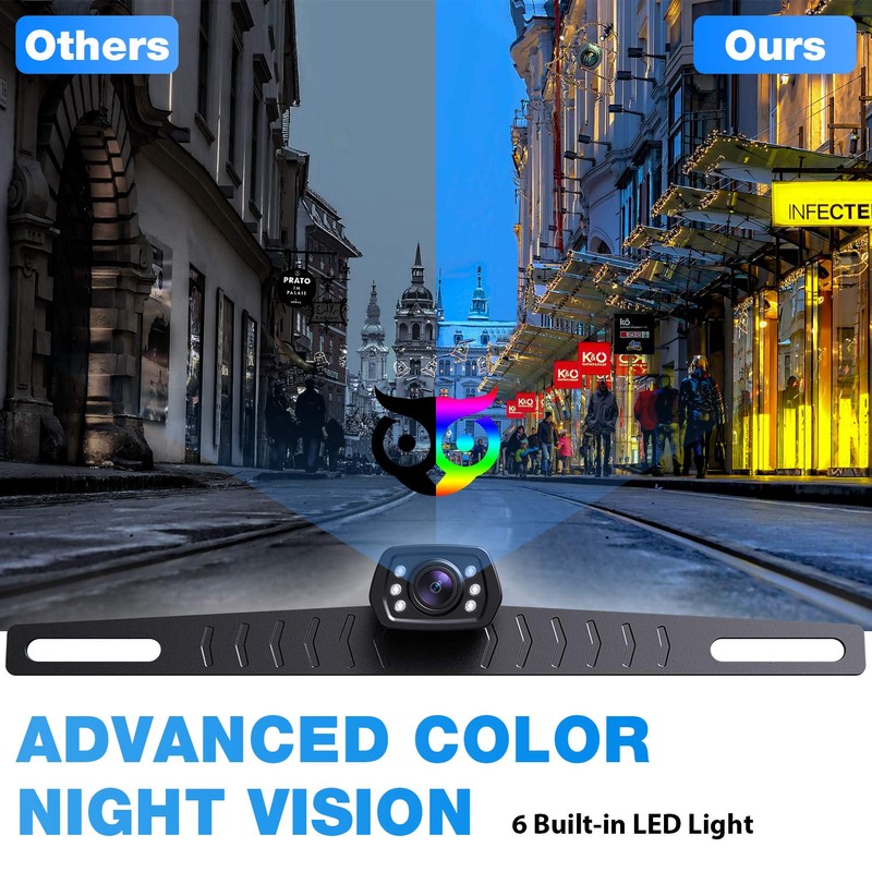 ZEROXCLUB Wired Backup Camera Kit with 7" Monitor, HD 1080P