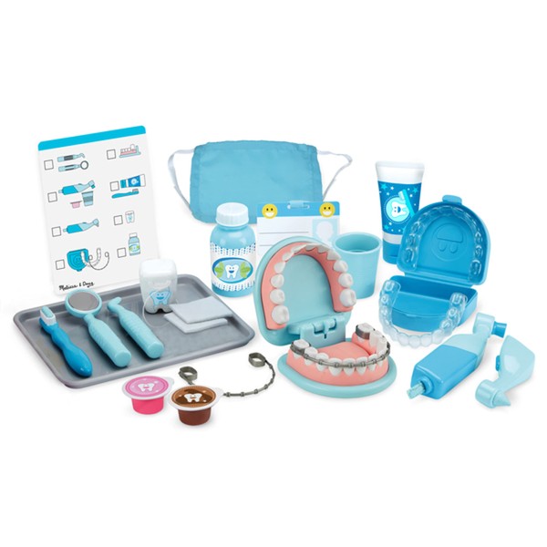 Melissa & Doug Super Smile Dentist Kit for Kids Role Play Toys for 3+ Year Old Girls | Dentist Toys for Kids | Educational Toys for 3 Year Old Boys | Kids Dentist Playset | Montessori Kids Toys Age 3