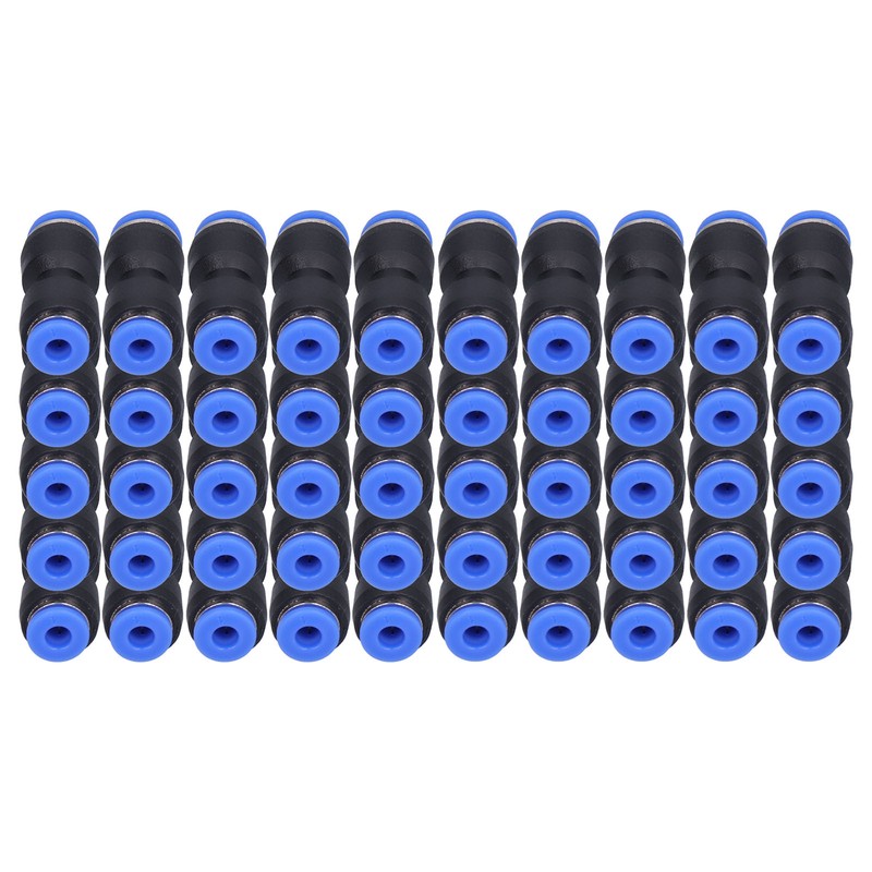 50Pcs Pneumatic Reducing Connector Straight Push in Reducer Fittings for