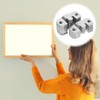 jojofuny 20pcs Stainless Steel Flush Mount Bracket Photo Frame Hanging