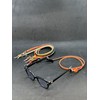 okuda-belt Tochigi Leather, Genuine Leather, 2-Way Neck Strap, Glass Cord,