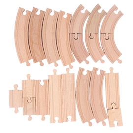 Wooden Train Track Set for Toddlers Assembly Kit Building Toys Educational DIY Wooden Train Track Expansion Pack Pack A
