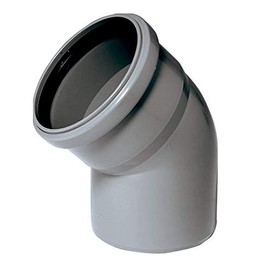 Soil Pipe 30 Degree Bend 110 mm Inlet - Push Fit - Grey - Waste