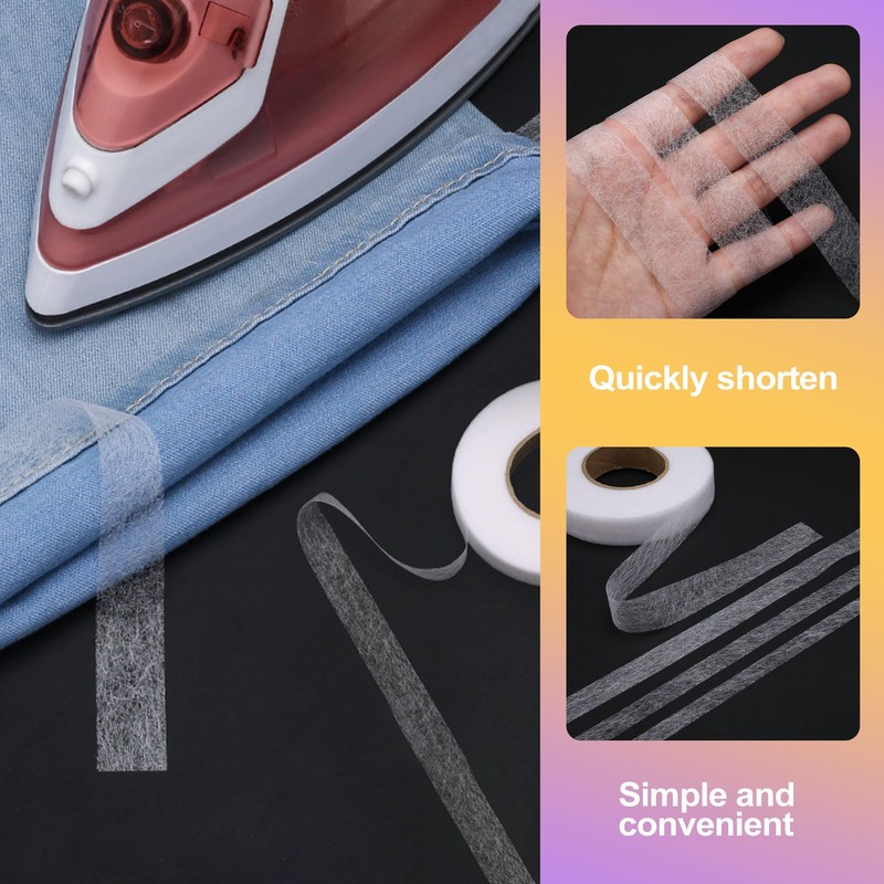 ZeriLion No-Sew Iron-On Hem Tape, 2cm x 70 Yards Strong