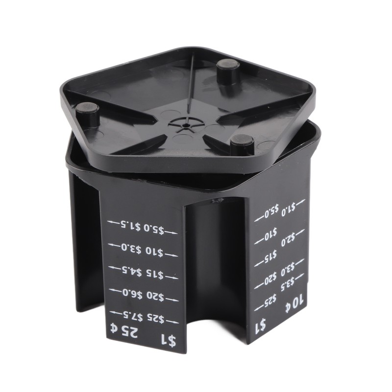 Coin Counter Coin Sorter with Pen Holder Rotatable Piggy Bank
