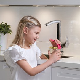 Priot Lifty Jar Opener | Jar Opener | Lid Seal Releaser for Weak Hands, Children, Seniors, People with Arthritis, Kitchen Aid to Open Lightweight Glass Lid - Red