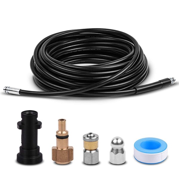 Fai Top 10M Pressure Washer Drain Pipe Hose Cleaning Kit