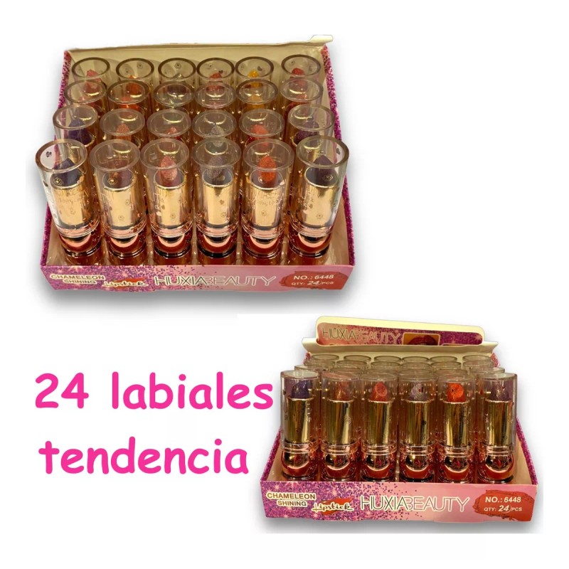 Miss Betty 24 Labiales Polvo De Hadas Holográfico Lipstick Glitter