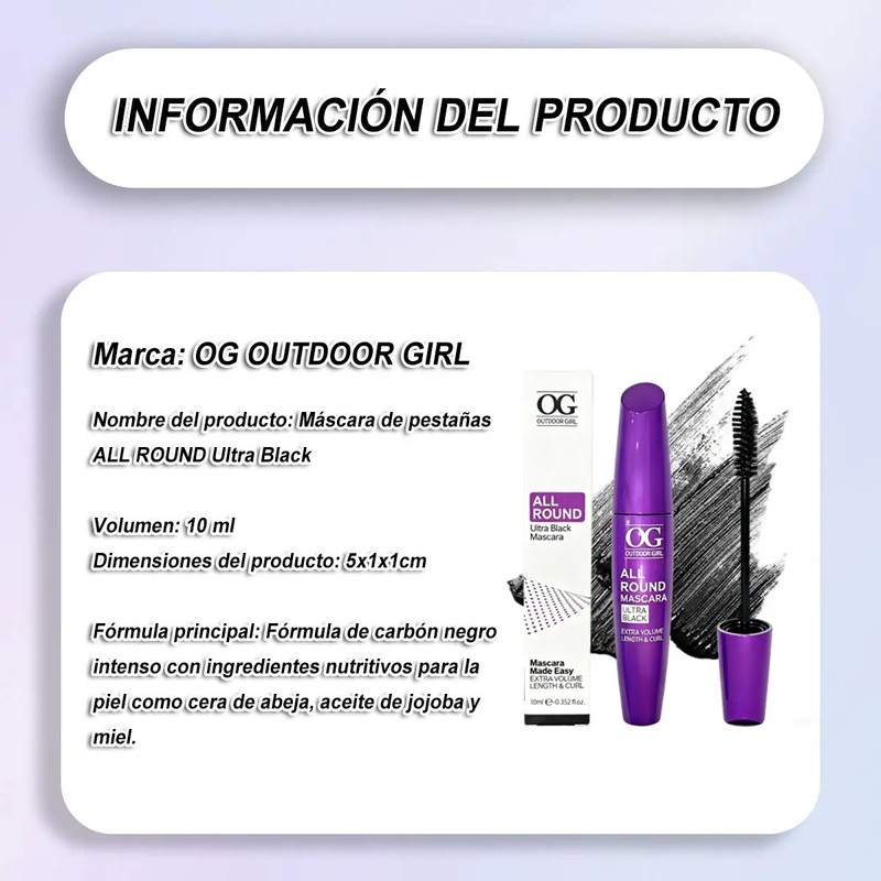Rimel Waterproof Microfibras Color Negro Volumen