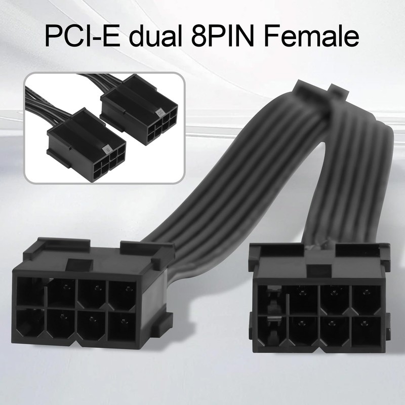 ELFJMZP 2X 8 Pin to 12 Pin Power Cable Compatible