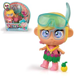 Trotties Mini Lucy from Hawaii, Multicoloured, Travel Dolls from the Animated Cartoon Series, With Accessories, Gift for Girls and Boys Age 3 and Above