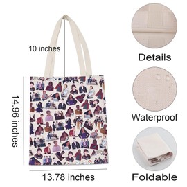 LEVLO Julie and Luke Inspired Tote Bag Music Band Gift The Key Is Avoiding Those Big Beautiful Eyes JATP Music Fans Gift (THE KEY)