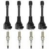 NEW 4x Ignition Coil & 4x DOUBLE IRIDIUM Spark Plug