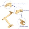 sourcing map 2 Pcs Brass Lid Folding Support Hinge, 3"