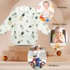 Hisprout Waterproof PU Unisex Infant Toddler Baby Long Sleeve Bib,
