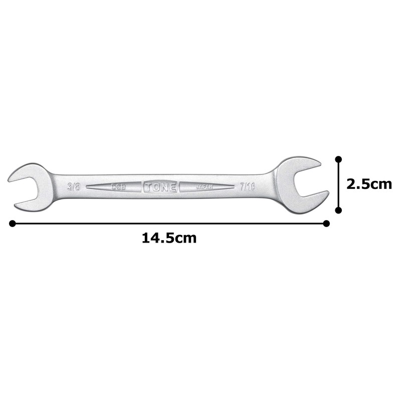 TONE DSB-1214 Spanner, 3/8 x 7/16 Inch Double Sided