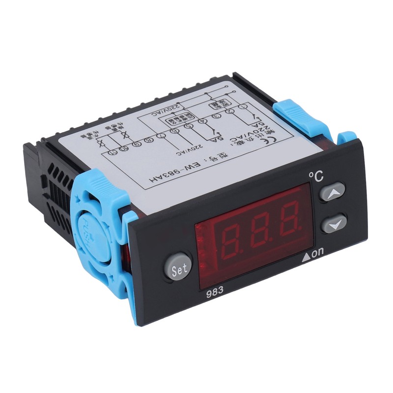 Temperature Controller Cooling Heating Multifunctional Thermostat with Dual Sensor AC220V