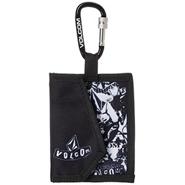Volcom J68023JG / JP PASSCASE SINGLE Pass Case, For Snowboarding (Coin Purse and Carabiner) Anti-Loss NBK_New Black, NBK_New Black
