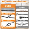 Funerlulu 1/8" Stainless Steel Cable 300FT Marine Grade Cable for