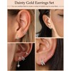 ZHESHY Gold Hoop Earrings Set for Women Trendy 925 Sterling