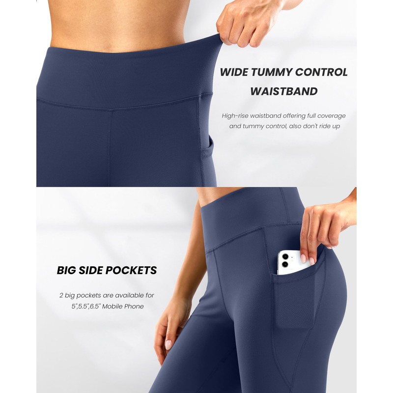 28"/30"/32"/34" Inseam Women's Bootcut Yoga Pants Long Bootleg High-Waisted Flare