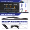 Shopauto Rear Windshield Wiper Arm Blade Assembly Kit Compatible with