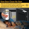White Automatic Door Closer for Home with Hold Open, Hydraulic