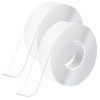 6 Meters, 2 Rolls Nano Double Sided Tape Heavy Duty,Extra Strong Transparent Mounting Tape，Reusable for Photo Carpets and Posters（6Metre x 2cm x 2mm）