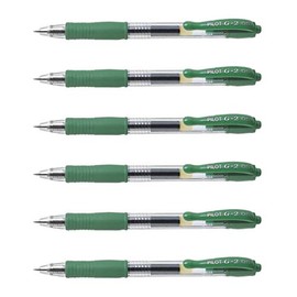 Pilot 6 x G2 05 Fine Point Green Gel Ballpoint Pens