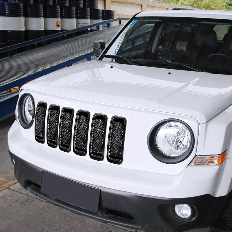 SQQP Front Grill Mesh Grille Inserts Cover Frame Trims Kit