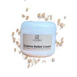 Eczema Relief Cream, Deep Moisturizing with Almond Oil, Colloidal Oatmeal,and Aloe Vera. 4Oz. by La Parea Wellness