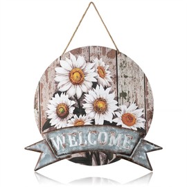 Door Wreath All Year Round Door Decoration Front Door Wreath Spring Outdoor Door Wreath Modern Decoration (Vintage)