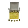 School Smart Prong Fasteners, 1/2 Inches, Size 2, Brass Plated,