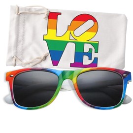 Holiday Hero 1pc Rainbow Sunglasses for Men Women, Polarized Sunglasses, Womens Sunglasses UV protection Pride 2024 Vibrant Color, Reflective Sunglasses for Women