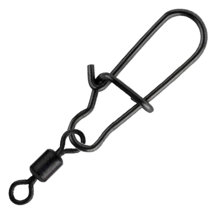 SPRO Matt Black Easy Snap + Rolling Swivel - Snaps