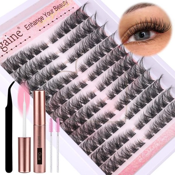 Cat Eye Lash Extensions Kit Natural Lashes Clusters Cat Eyelash