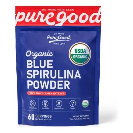 Puregood Spirulina Azul Orgánica En Polvo 60 Porciones                                                                                                