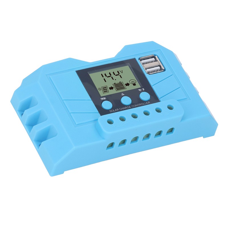 Solar Charge Controller LCD Display 12V 24V Dual USB Port
