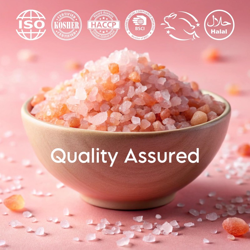 LA SALT CO Kashmir 2.5 Lbs Pink Himalayan Salt Jar,