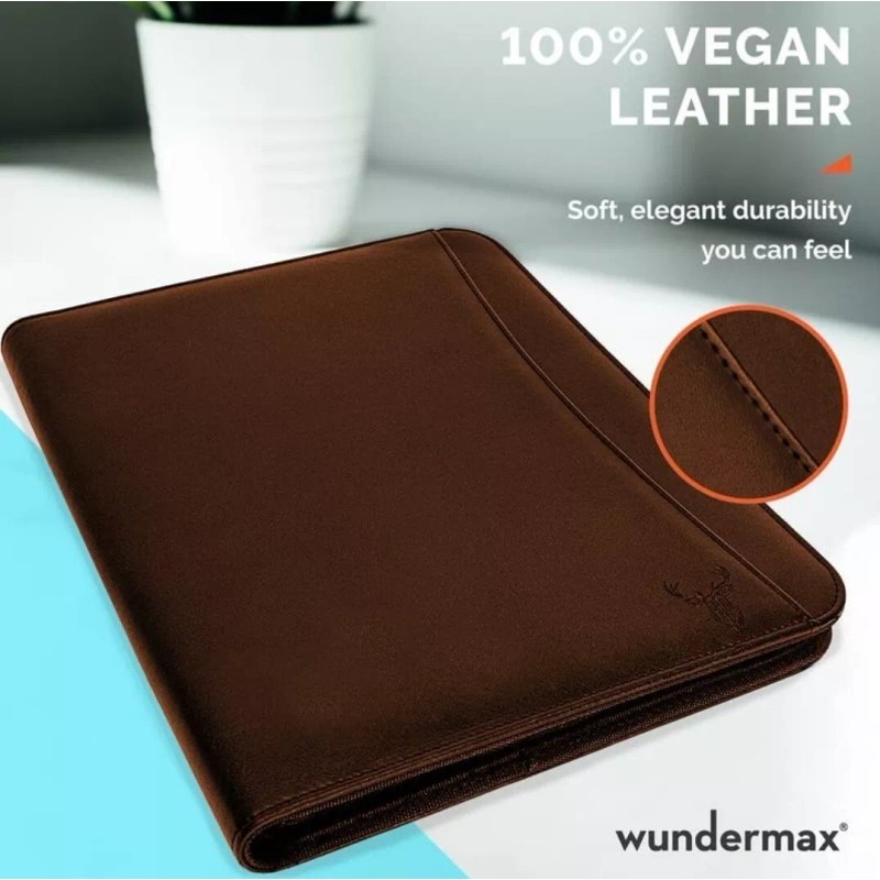 Wundermax Portfolio Binder 13 x 10.5 x 1.8 Inch, Vegan